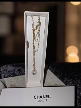 Gold-Plated Pearl Drop Necklace CC